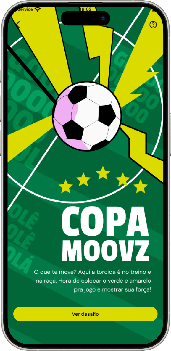 Copa Moovz no app Moovz